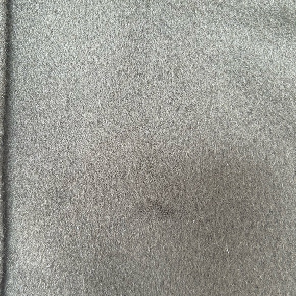 Maje wool blended coat with leather details. Military green color. Size 1. - Picture 4 of 16